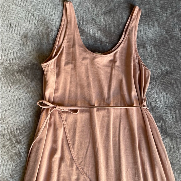 Blush Colored Maternity Maxi Dress - Picture 3 of 4